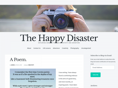 thehappydisaster.com snapshot