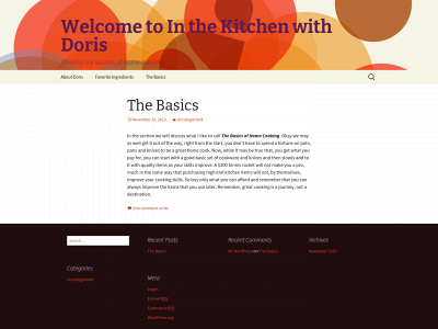 inthekitchenwithdoris.com snapshot