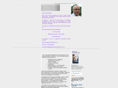 anthonycohnpaediatrics.co.uk snapshot