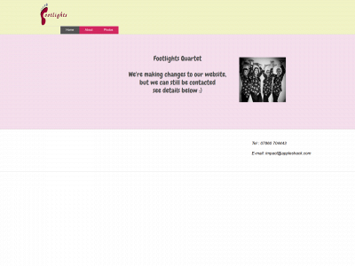 footlightsquartet.com snapshot