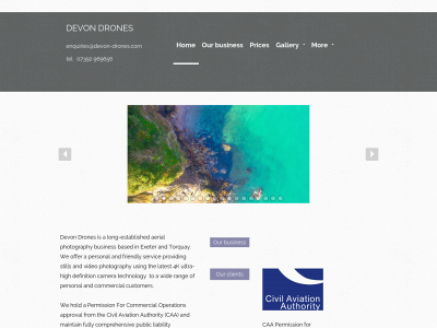 devon-drones.com snapshot