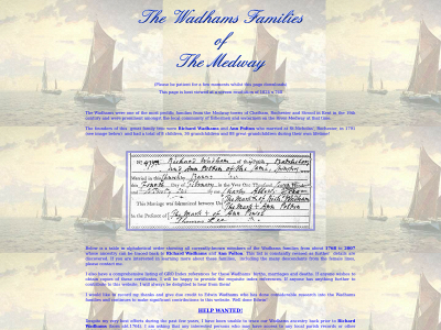 wadhamsfamilyhistory.co.uk snapshot