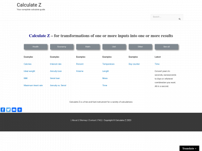 calculatez.com snapshot