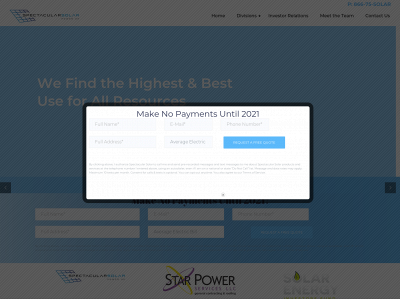 spectacularsolar.com snapshot