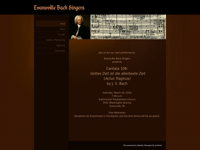 evansvillebachsingers.com snapshot