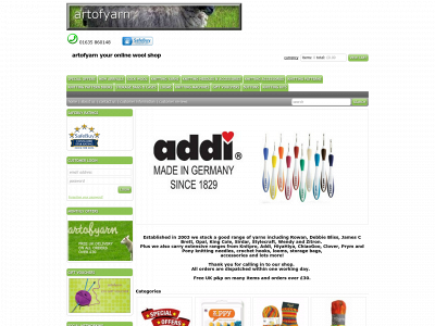 artofyarn.uk.com snapshot