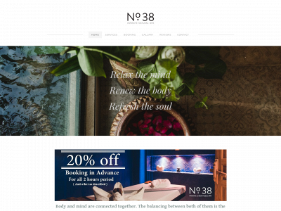 www.number38spa.com snapshot