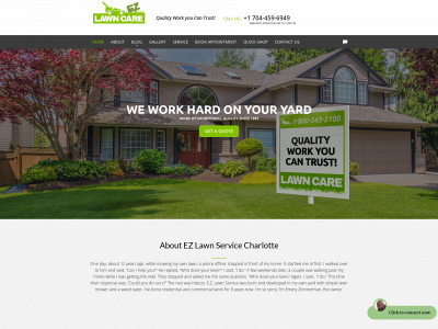 www.ezlawnservicecharlotte.com snapshot