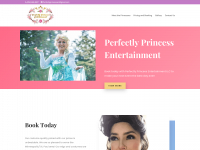 perfectlyprincessentertainment.com snapshot