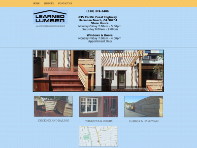 learnedlumber.com snapshot