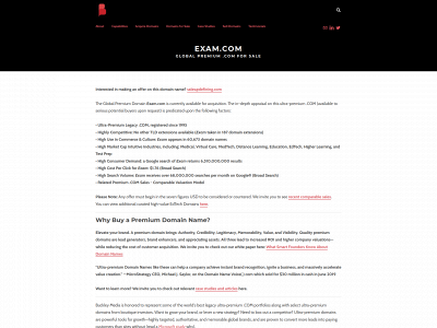 exam.com snapshot