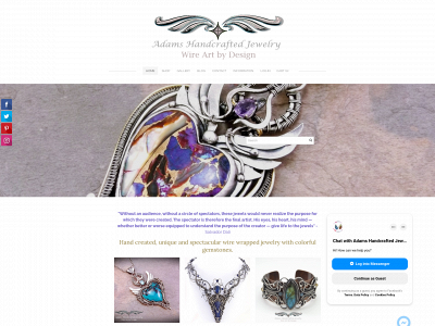 www.adamshandcraftedjewelry.com snapshot