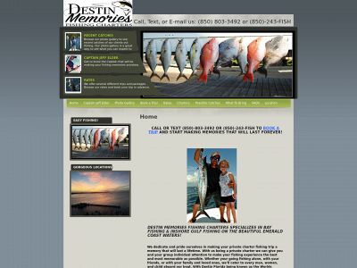 destinmemoriesfishingcharters.com snapshot