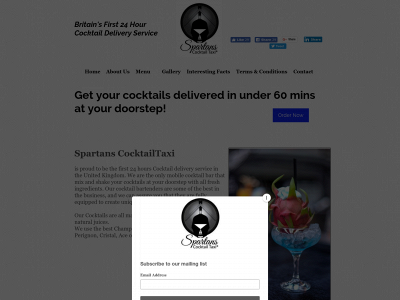 spartanscocktailtaxi.co.uk snapshot
