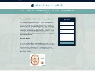 albertwhitemattterresearchinstitute.org snapshot