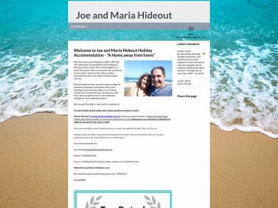 joeandmariahideout.com snapshot