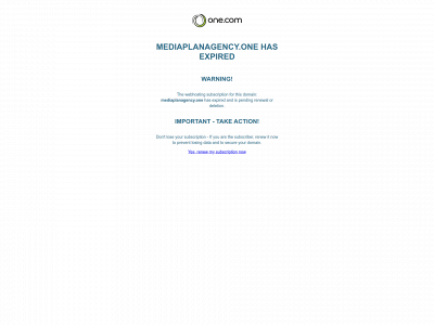 mediaplanagency.one snapshot