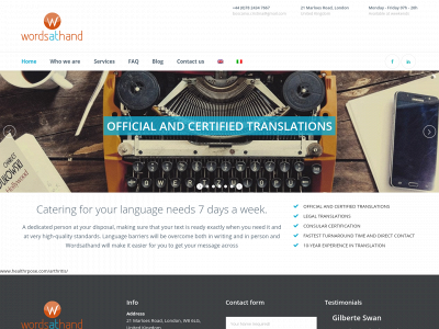 wordsathand.com snapshot