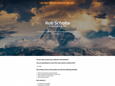 robscholtewrites.com snapshot