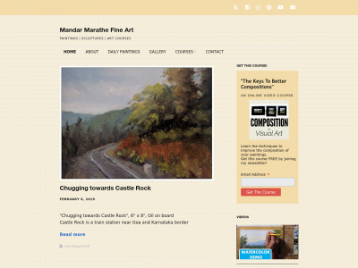 www.mandarmarathefineart.com snapshot