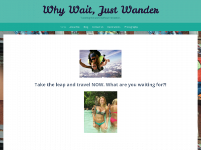 whywaitjustwander.com snapshot