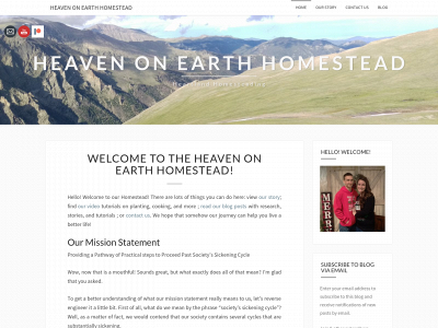 heavenonearthhomestead.com snapshot