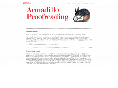 armadilloproofreading.com snapshot