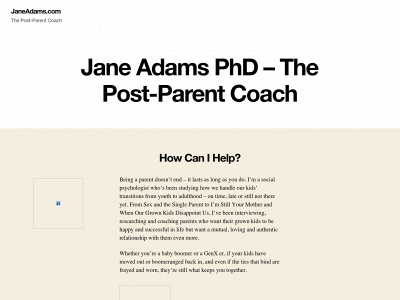 janeadams.com snapshot