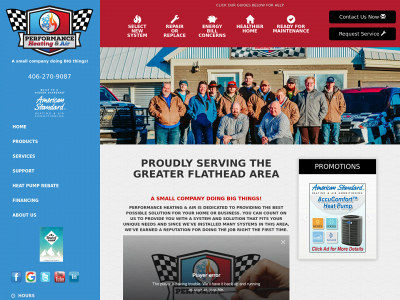 performanceheatingair.com snapshot