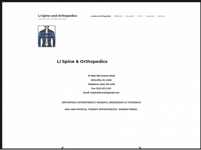 lispineorthopedics.com snapshot