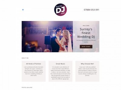 surreydjhire.co.uk snapshot