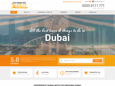 excursionsdubai.com snapshot