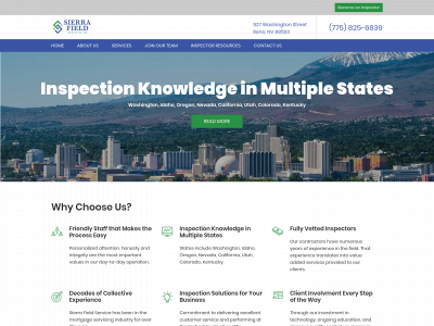sierrafieldservice.com snapshot