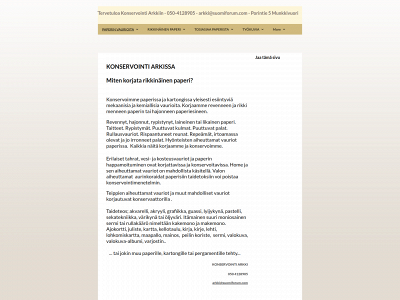 paperikonservointi-papperskonserveringen.fi snapshot