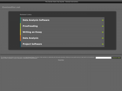 thesiseditor.net snapshot