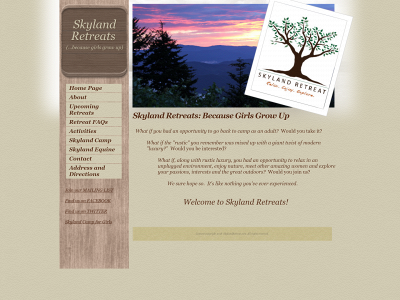 skylandretreat.com snapshot