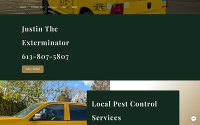 justintheexterminator.ca snapshot