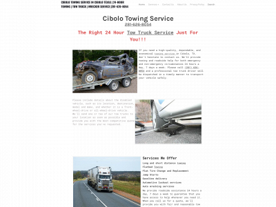 www.cibolotowing.com snapshot