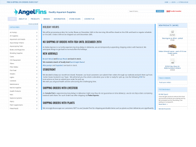 angelfins.ca snapshot