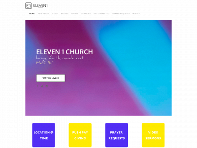 www.eleven1church.com snapshot