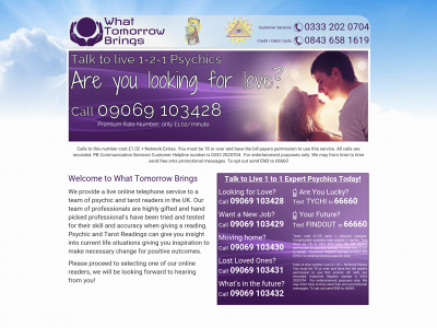 whattomorrowbrings.co.uk snapshot