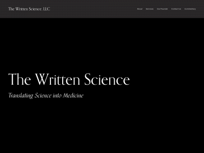 www.thewrittenscience.com snapshot