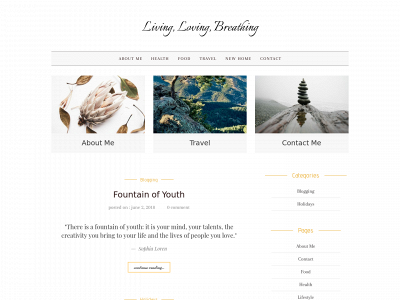 livinglovingbreathing.com snapshot