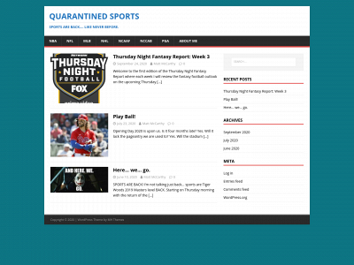 quarantinedsports.com snapshot