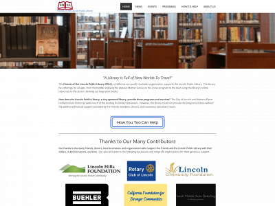 friendsofthelincolnlibrary.org snapshot