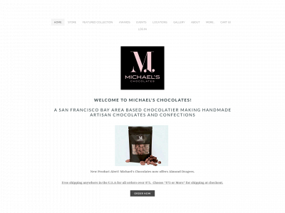 www.michaelschocolates.com snapshot