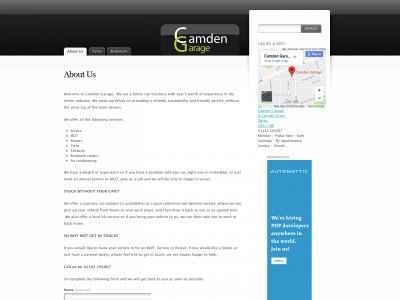camdengarage.co.uk snapshot