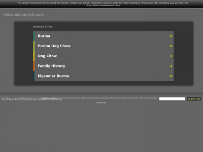 chawneaharrisjr.com snapshot