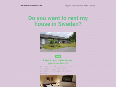 rentmyhouseinsweden.com snapshot
