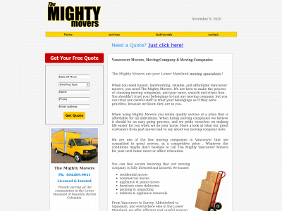 themightymovers.com snapshot